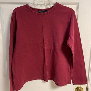 Sonoma stretch long sleeve shirt burgundy maroon size extra large xl
